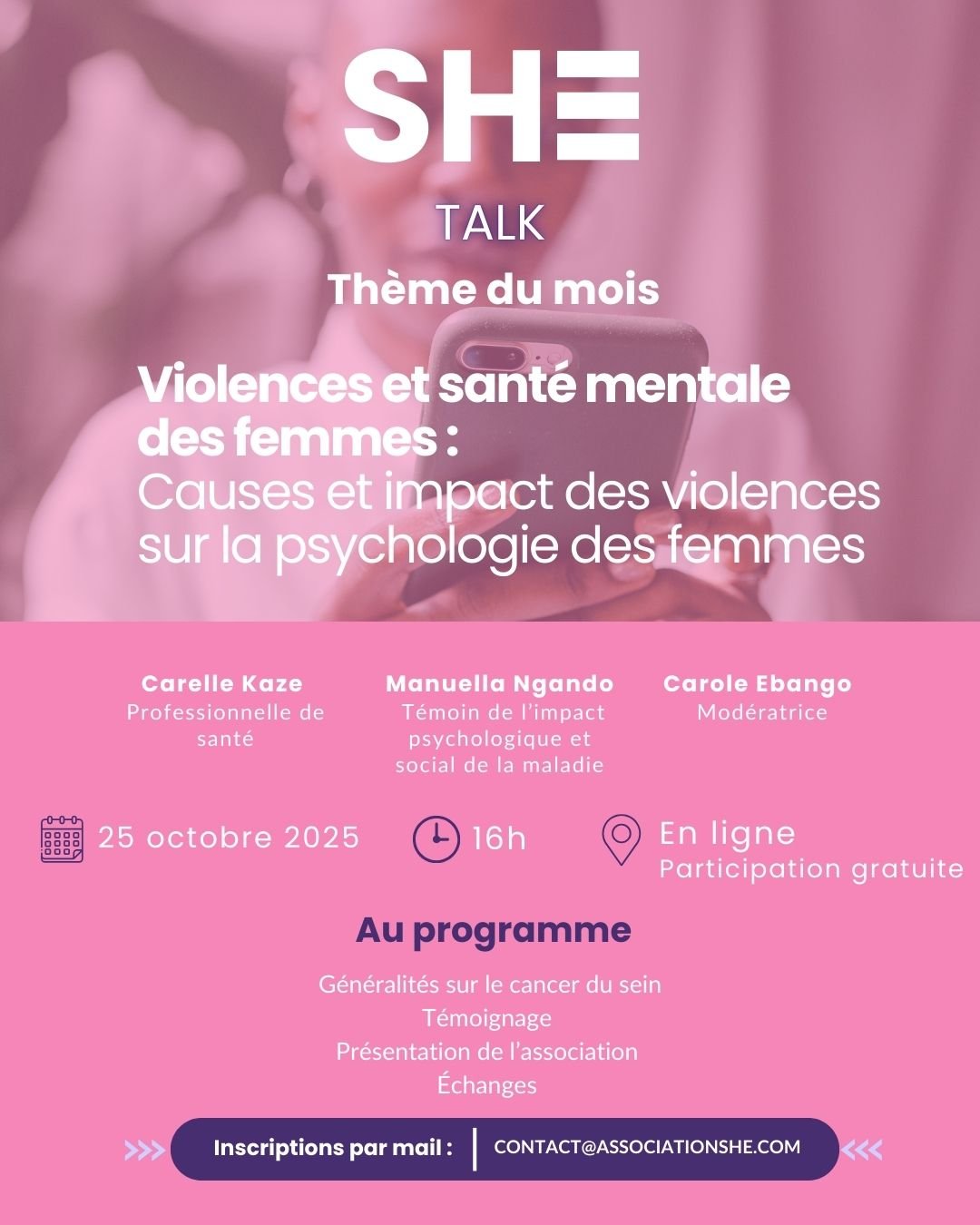 Journée de lutte pour la violence et la santé mentale des femmes